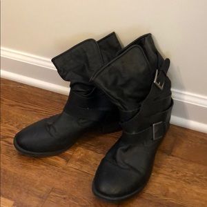 Candies Black Moto style booties